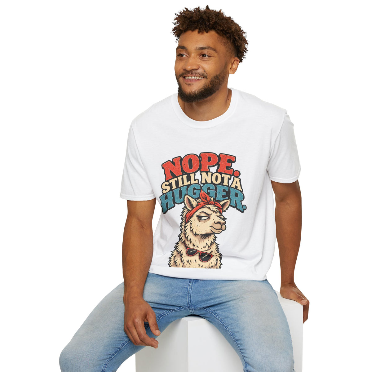 Funny And Witty Nope Still Not a Hugger Llama T-Shirt