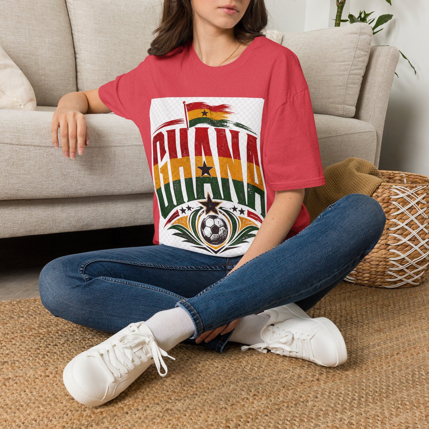 Ghana Flag Soccer T-Shirt — Retro Ghana Pride Football Tee