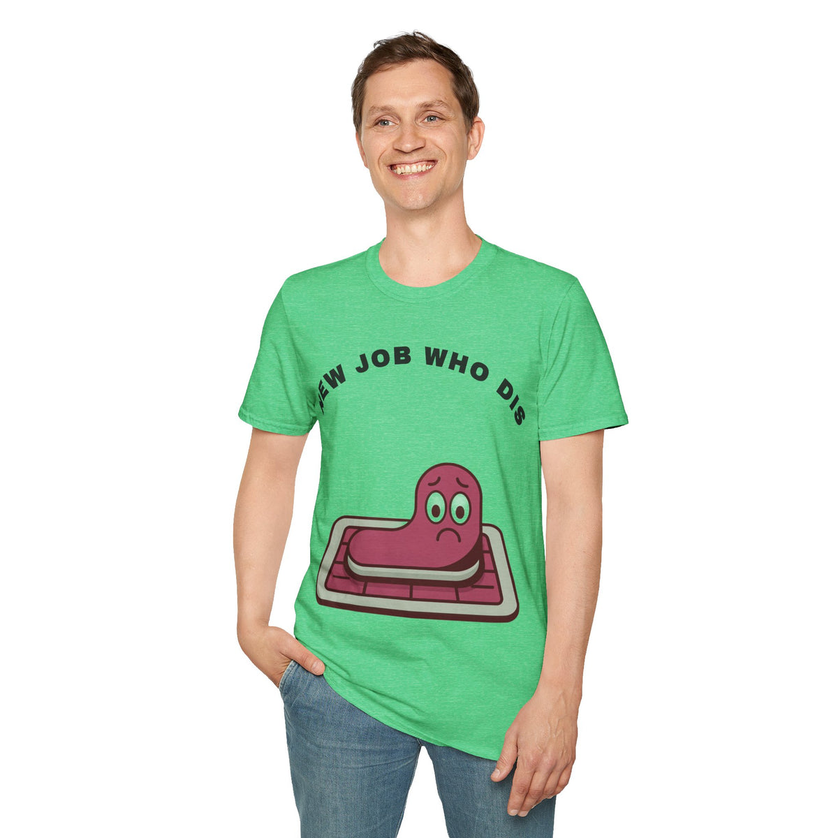 T-Shirt — "New Job Who Dis" Funny Office Cake Graphic Tee - Trending Now - September 2026