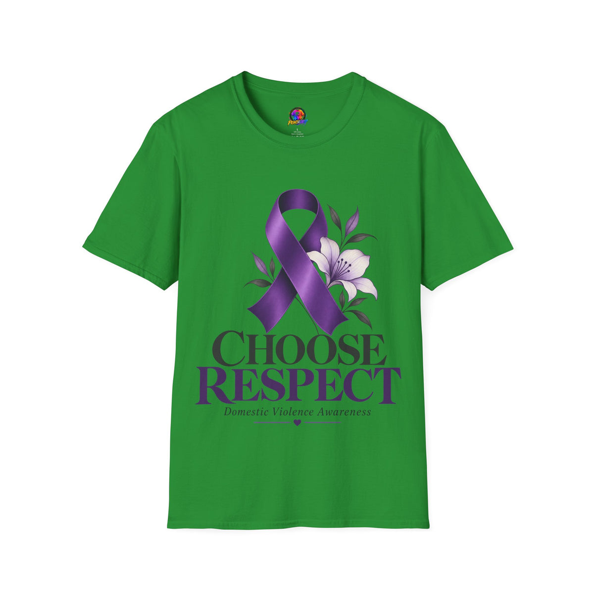 Choose Respect Purple Ribbon T‑Shirt — Domestic Violence Awareness Tee