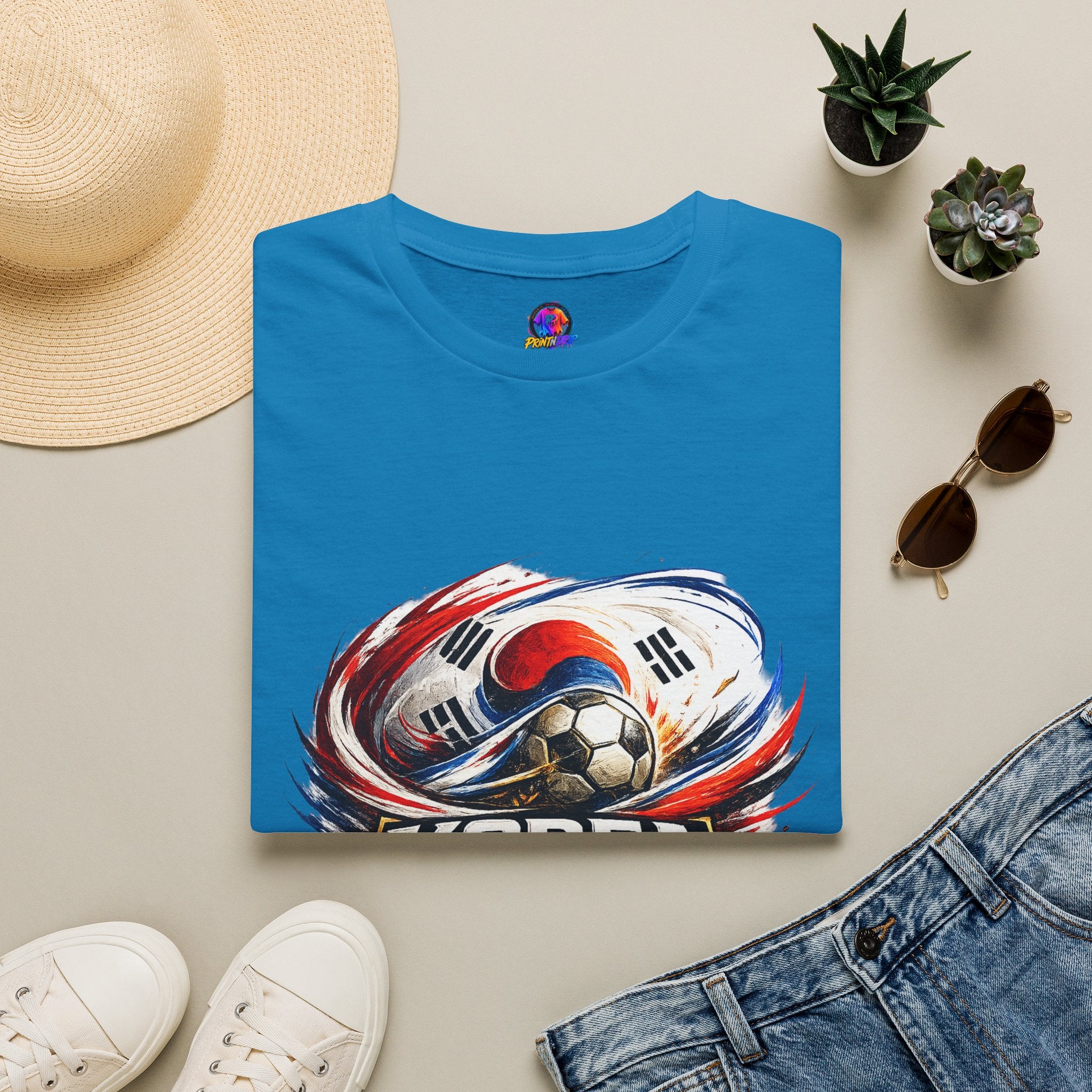 Korea Soccer T‑Shirt — Korea Football Crest Tee