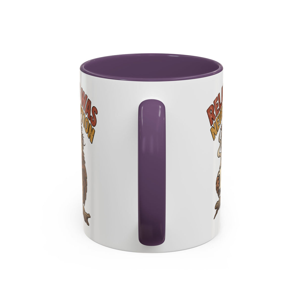 Funny And Witty "Relaxing Was Never An Option" Accent Coffee Mug (11, 15oz)