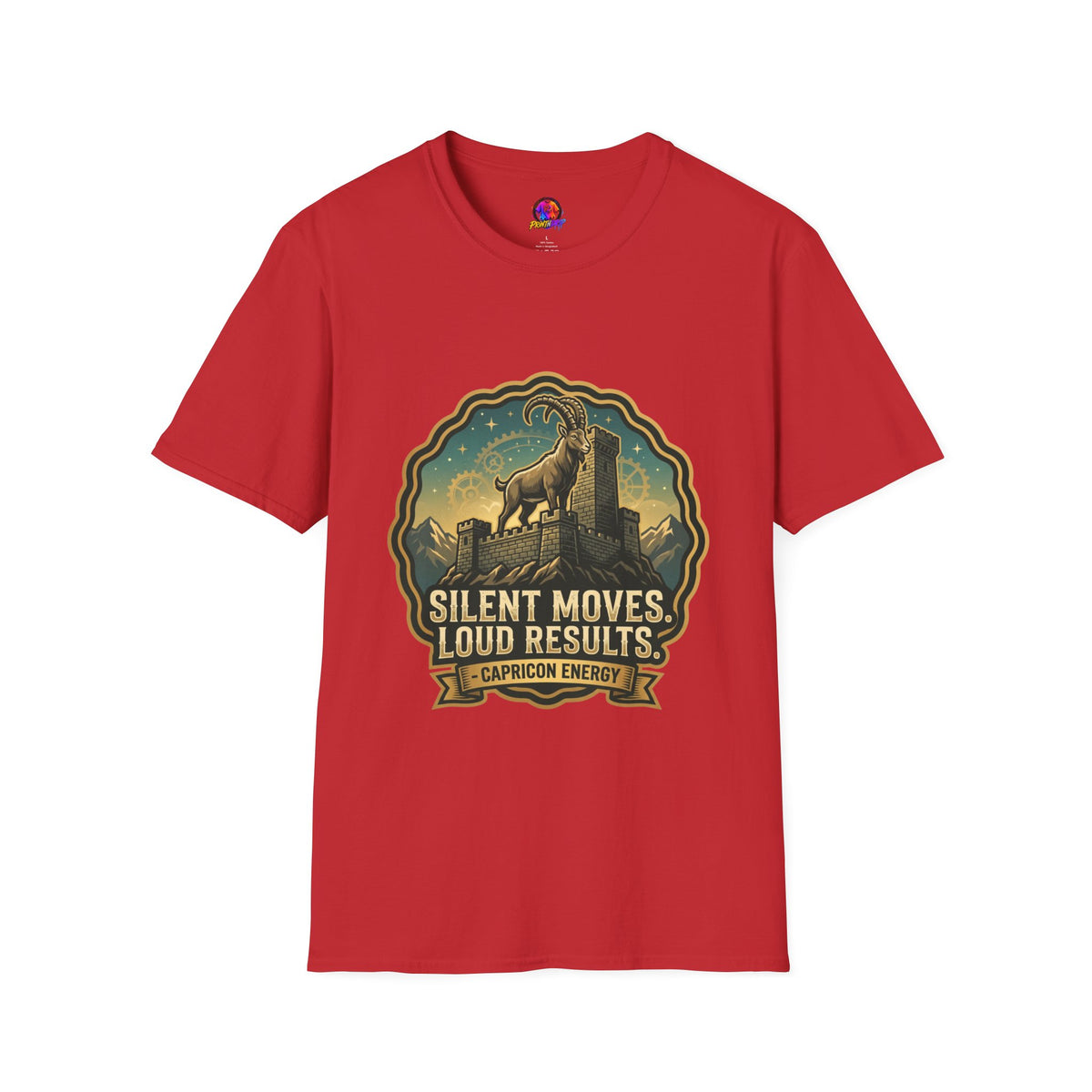 Silent Moves, Loud Results Goat Graphic Tee — Motivational Mountain Goat Shirt