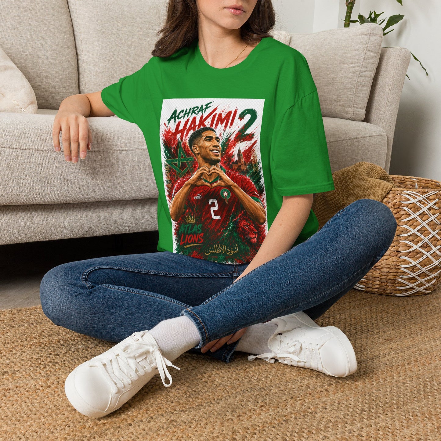 Achraf Hakimi #2 Soccer T-Shirt — Morocco Football Fan Tee