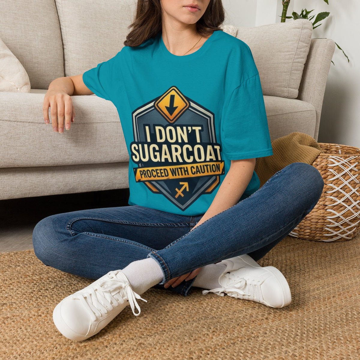 I Don't Sugarcoat T-Shirt — Funny Bold Graphic Tee (Proceed With Caution)