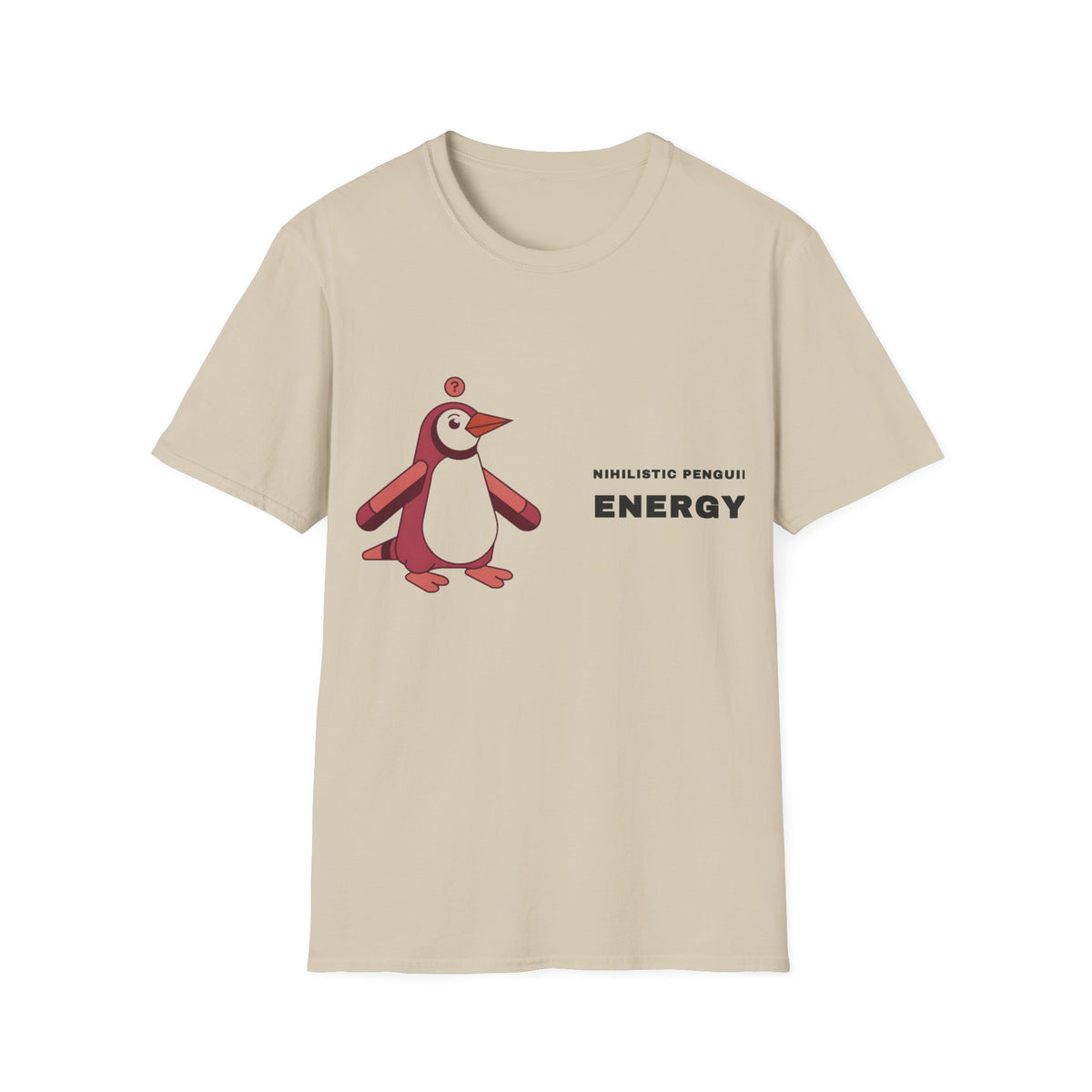 Penguin Energy Graphic T-Shirt — Cute Minimal Chest Pocket Penguin Tee - Trending Now - September 2026