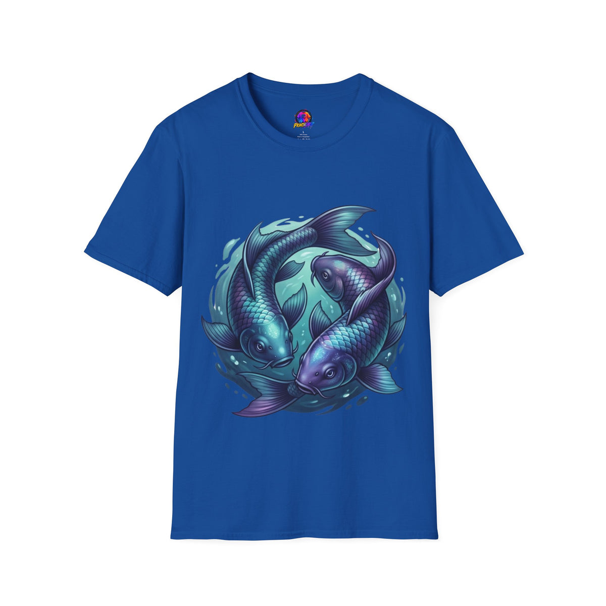 Koi Fish Circle T-Shirt — Artistic Yin Yang Aquatic Tee