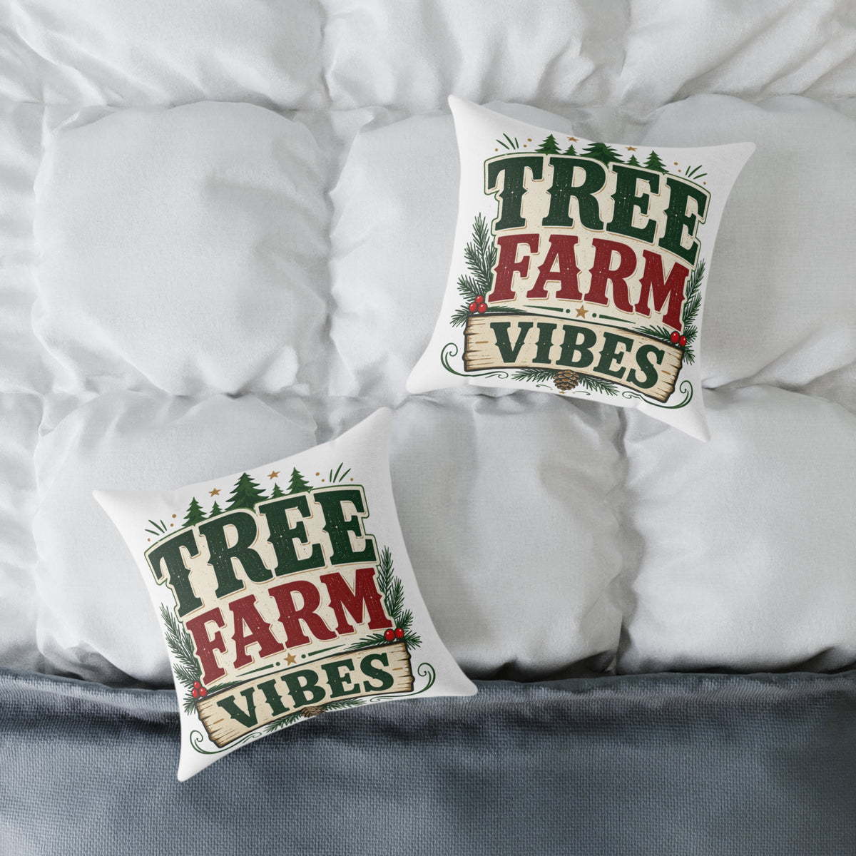 Christmas Tree Farm Vibes Pillow