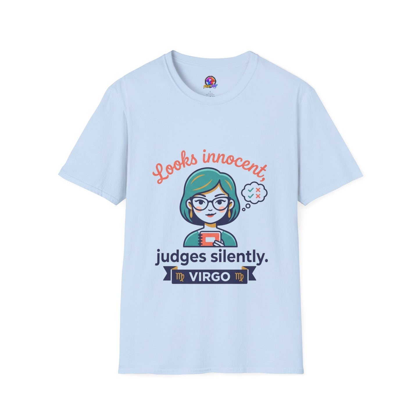 Looks Innocent Virgo T-Shirt — Funny Zodiac Graphic Tee for Virgo Women