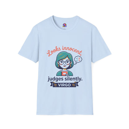 Looks Innocent Virgo T-Shirt — Funny Zodiac Graphic Tee for Virgo Women