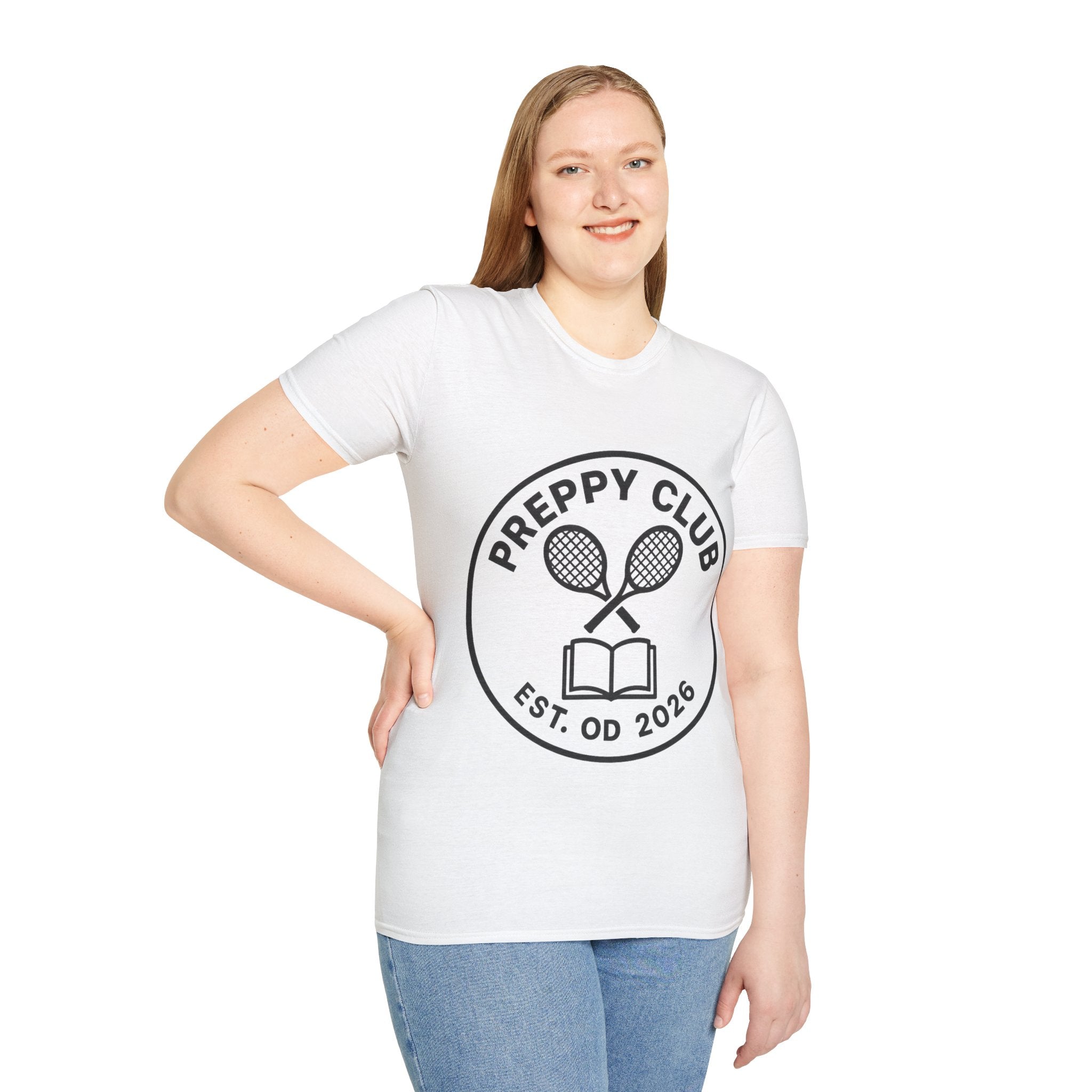Preppy Club Tennis T‑Shirt — 'Preppy Club' Logo Tee (Est. 2026) - Trending Now - August 2026 Trends - Everyday Sporty T-shirt