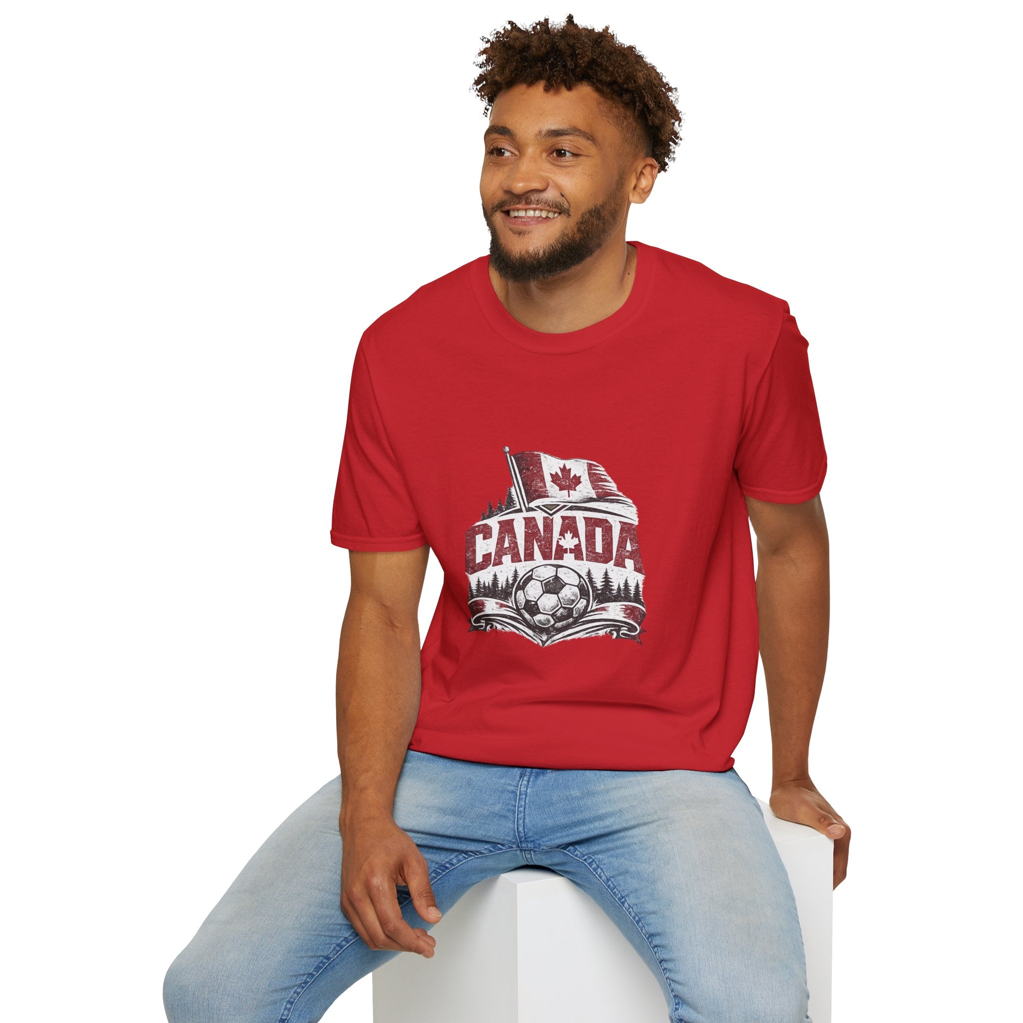 Canada Soccer T-Shirt – Vintage Maple Leaf Flag & Crest