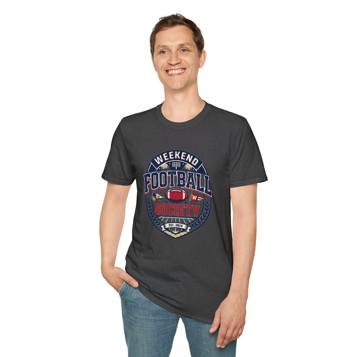 Weekend Football Pocket Graphic T‑Shirt — Retro American Football Logo Tee - Trending Now - August 2026