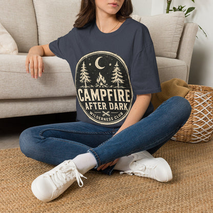 Campfire After Dark Tee — Vintage Wilderness Camping T-Shirt