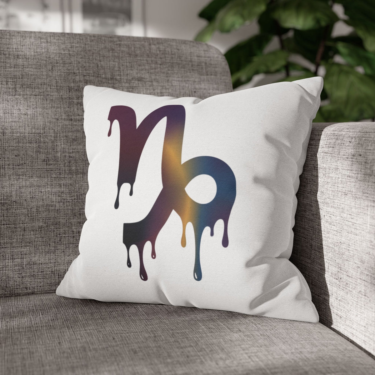 Capricorn Drip Zodiac Pillowcase — Decorative Astrology Accent