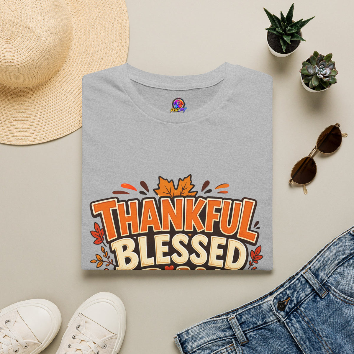 Thanksgiving T-shirt Thankful Blessed Gravy Obsessed T-Shirt — Thanksgiving Fall Turkey Dinner Tee