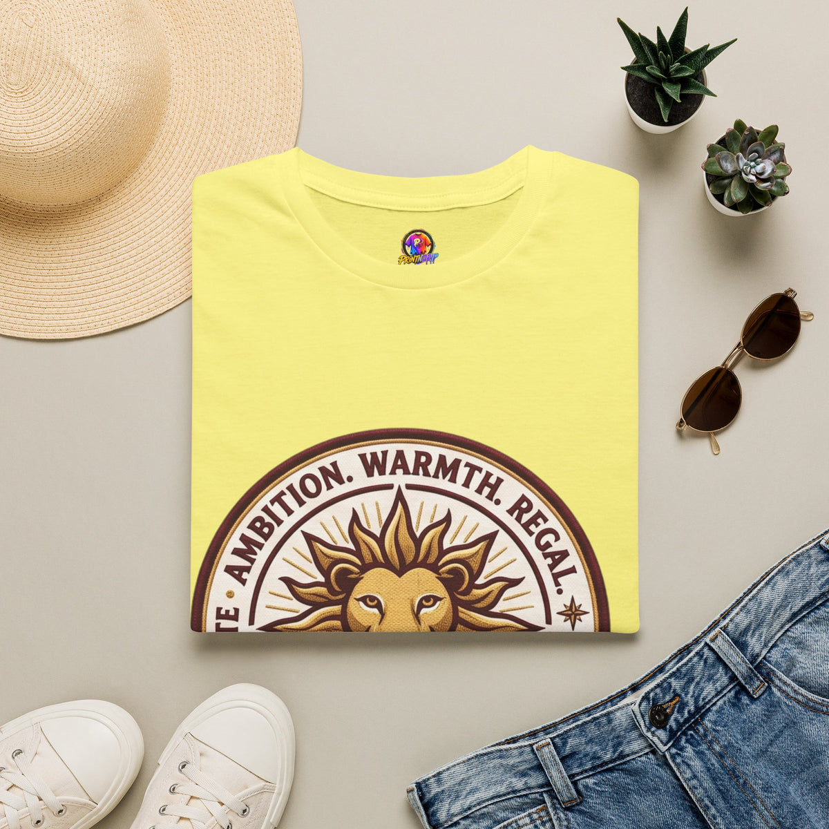 Leo Zodiac Lion T-Shirt — Ambition, Warmth & Regal Pride Graphic Tee