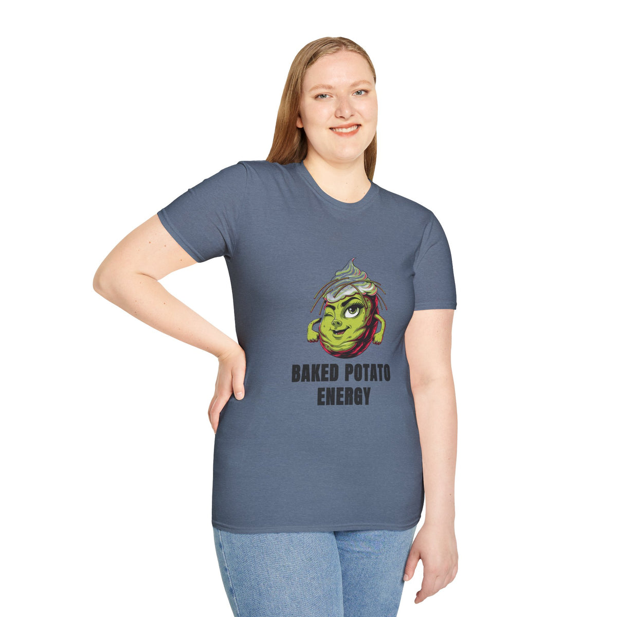 Baked Potato Energy T-Shirt — Funny Green Spud Graphic Tee - Trending Now - August 2026