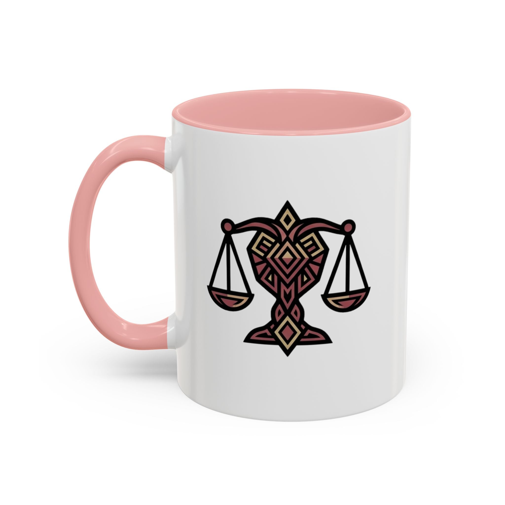 Libra Scales Accent Coffee Mug — Zodiac Balance Ceramic Mug