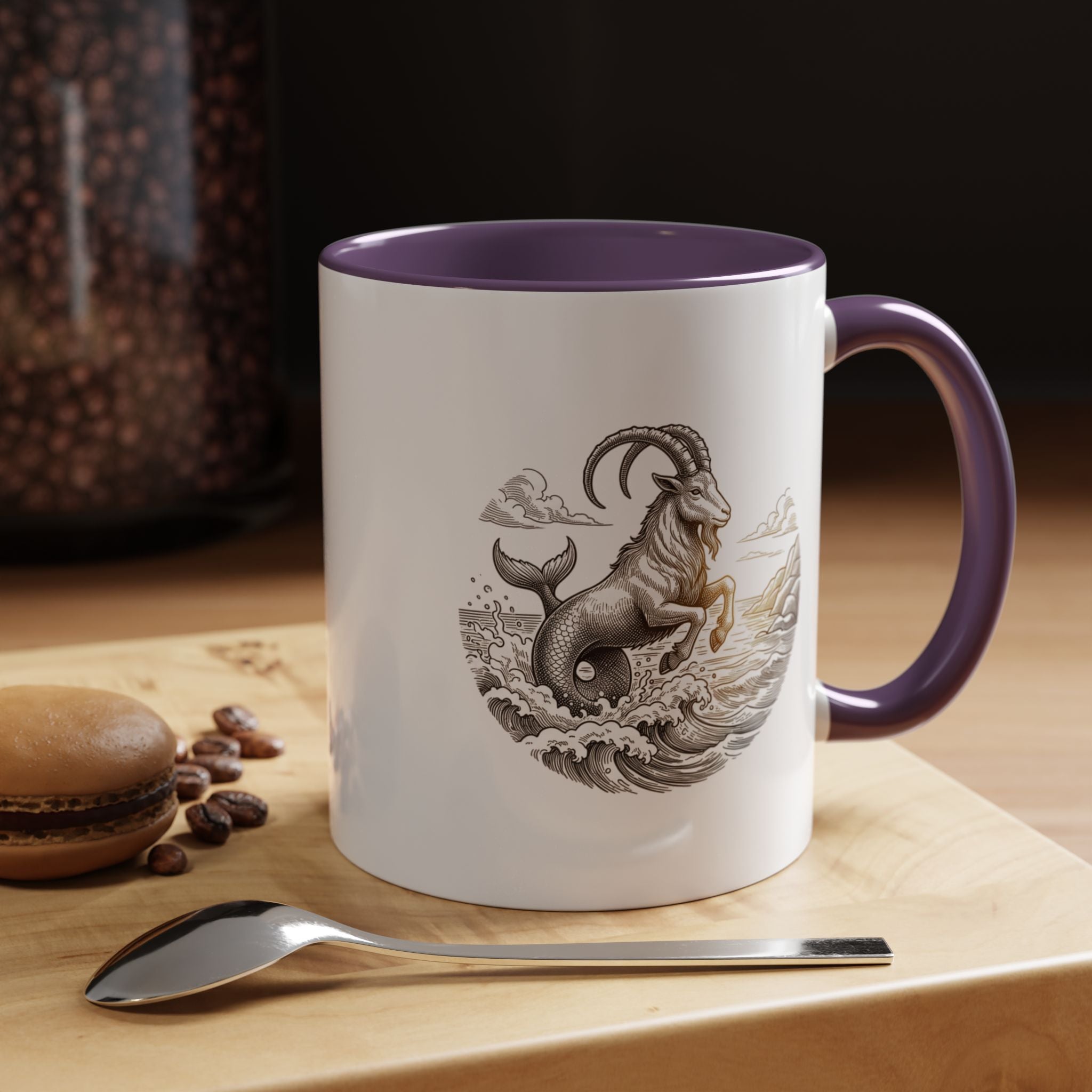 Capricorn Goat Mermaid Coffee Mug — Zodiac Capricorn Accent Mug