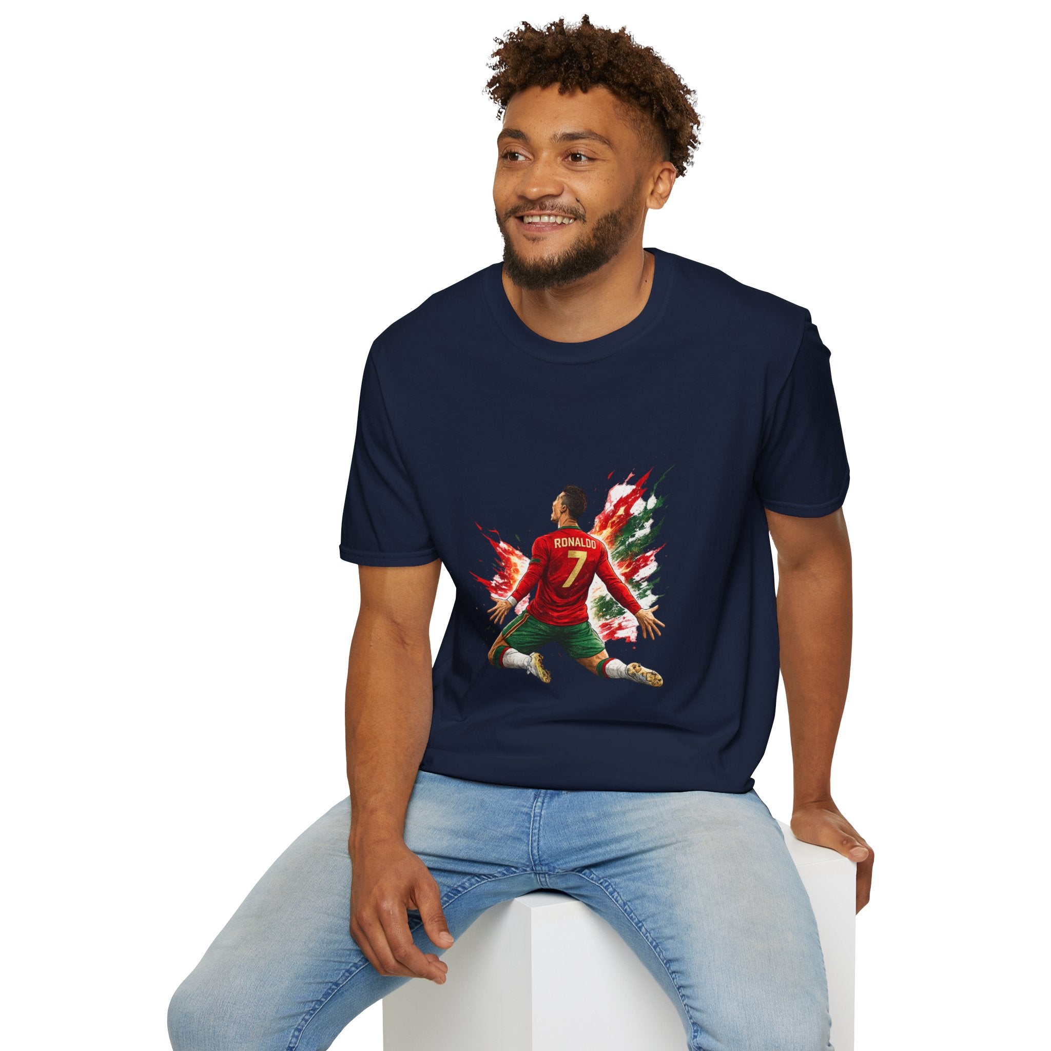 Portugal Soccer Player #7 Graphic T‑Shirt — Dynamic Portugal Fan Tee