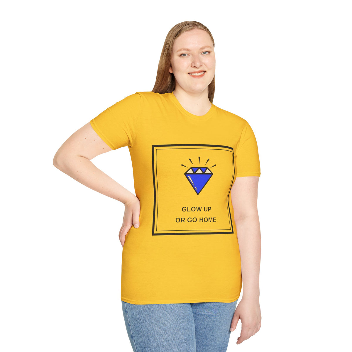 Graphic Tee — "Glow Up or Go Home" Diamond Design - Trending Now - August 2026