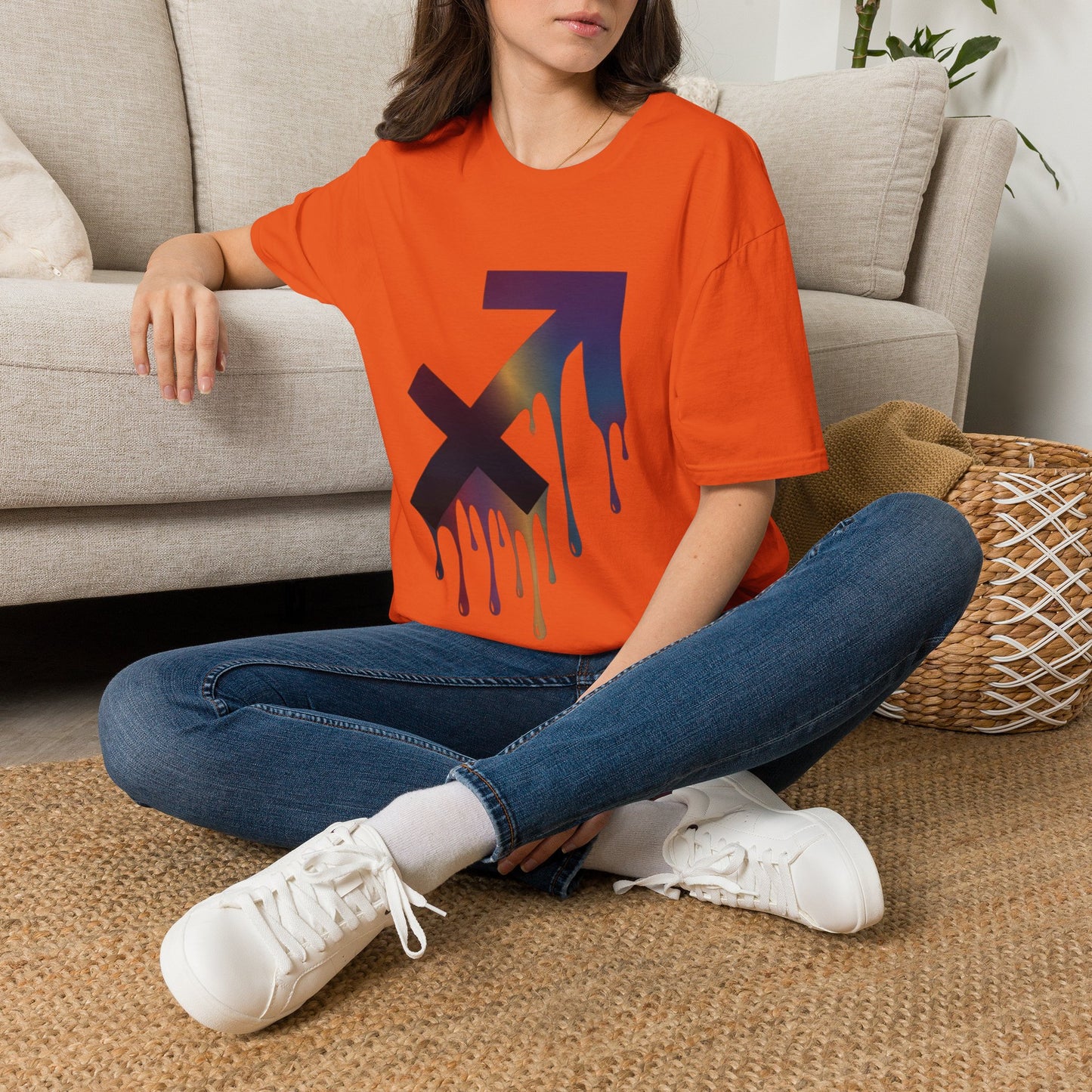 Sagittarius Drip T-Shirt — Gradient Astrological Arrow Tee