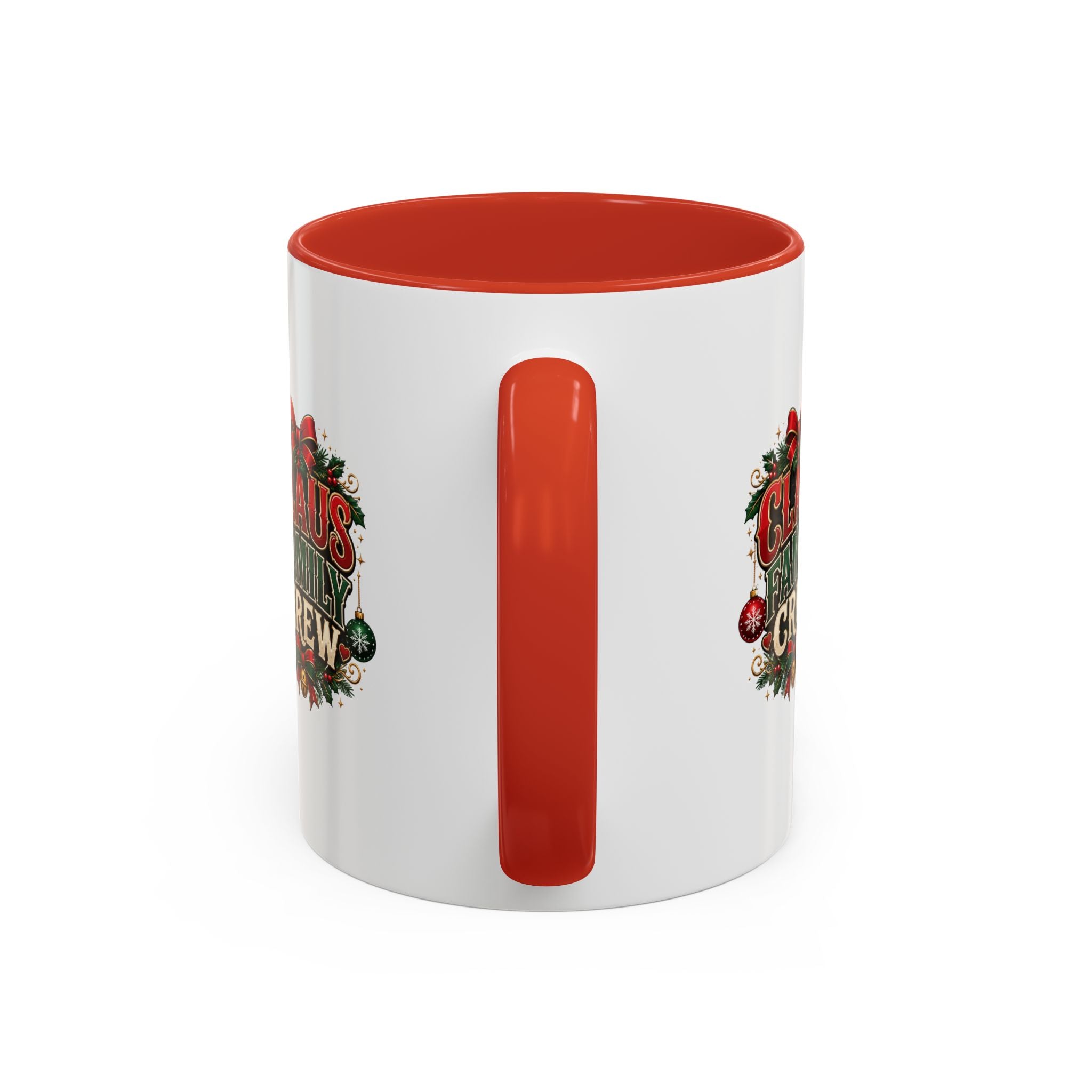 Claus Family Crew Accent Coffee Mug – Holiday Christmas Tea & Coffee Cup