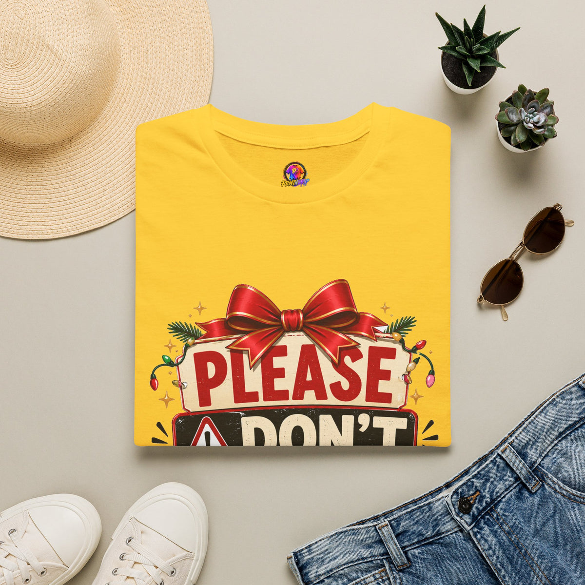 T-Shirt — "Please Don't Ask About My Life Plan" Funny Christmas Graphic Tee