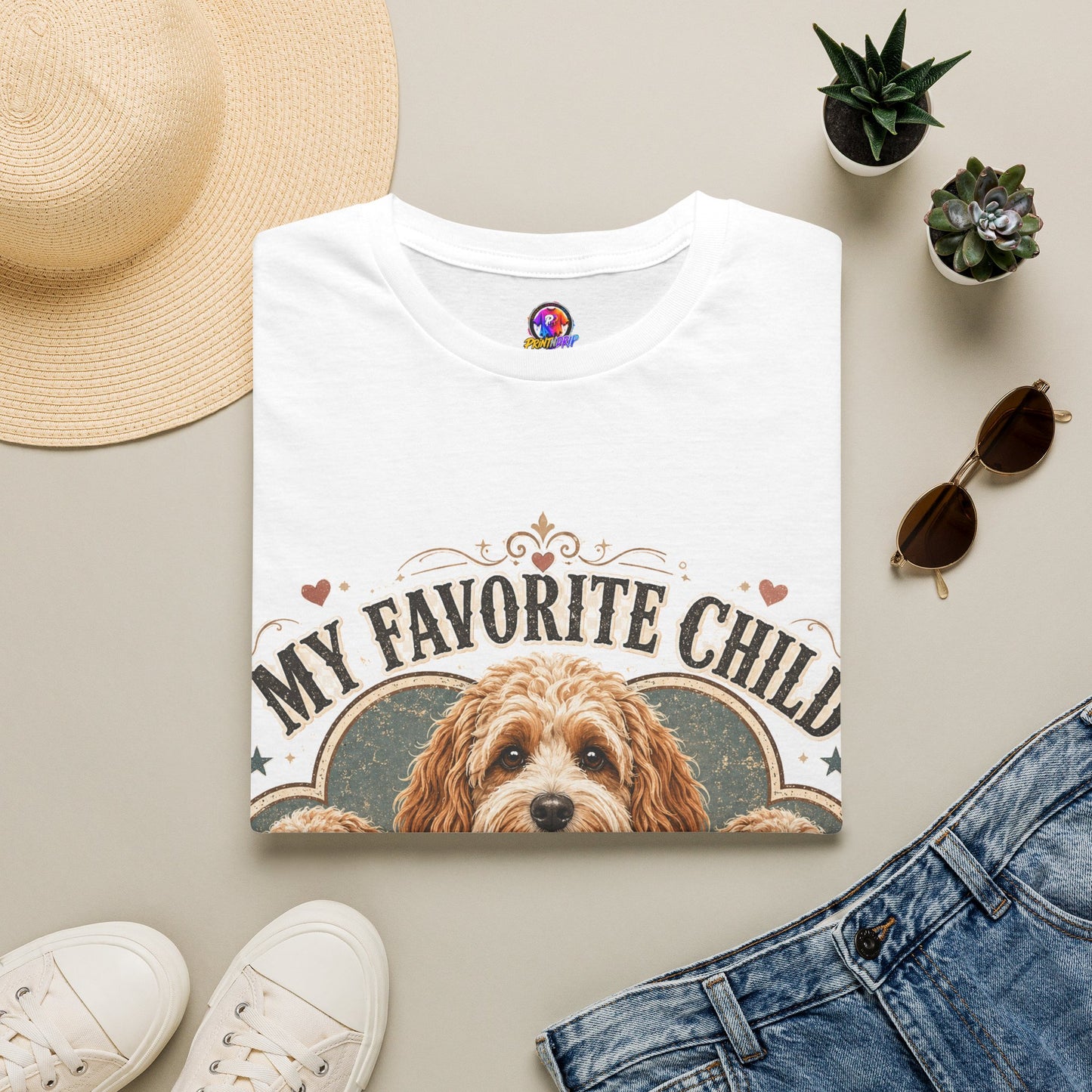 Dog Mom T-Shirt — "My Favorite Child" Cavalier Love Graphic Tee
