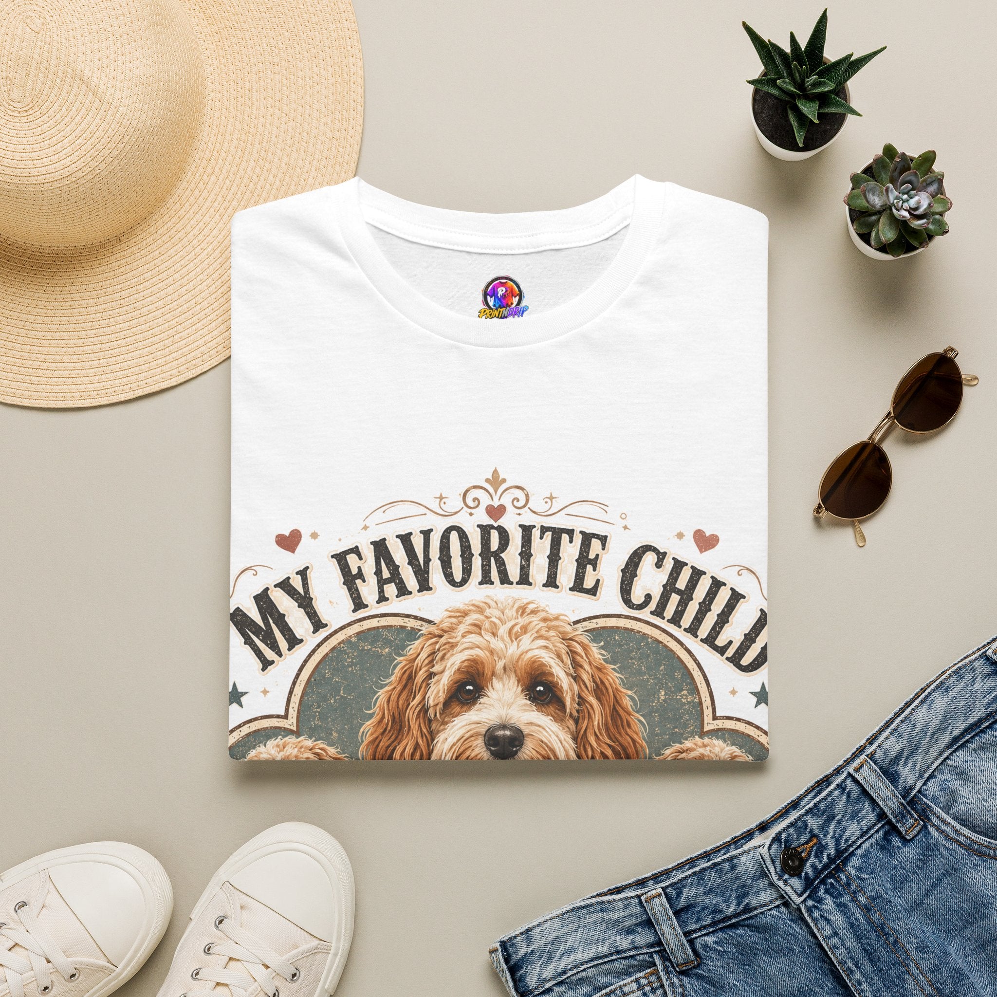 Dog Mom T-Shirt — "My Favorite Child" Cavalier Love Graphic Tee