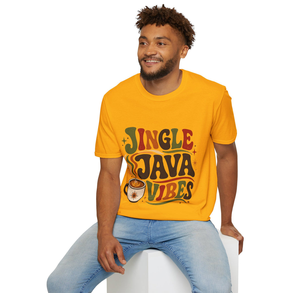 Retro "Jingle Java Vibes" T-Shirt