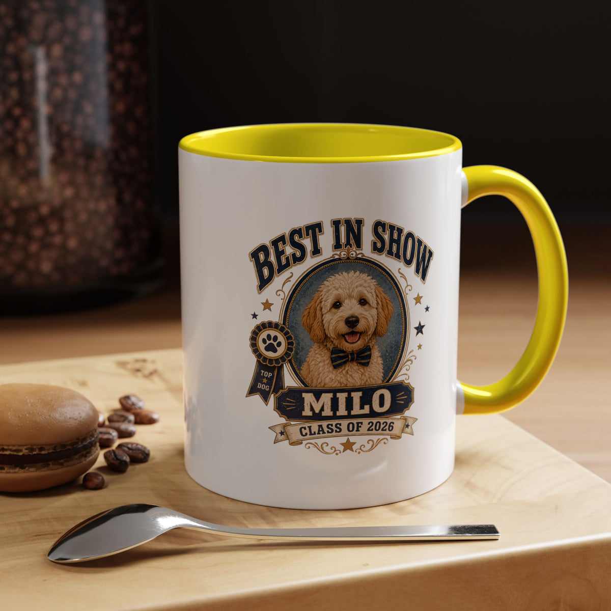 Milo Bailey Dog Dad Mom Best in Show Milo Dog Coffee Mug — Class of 2026 Accent Mug