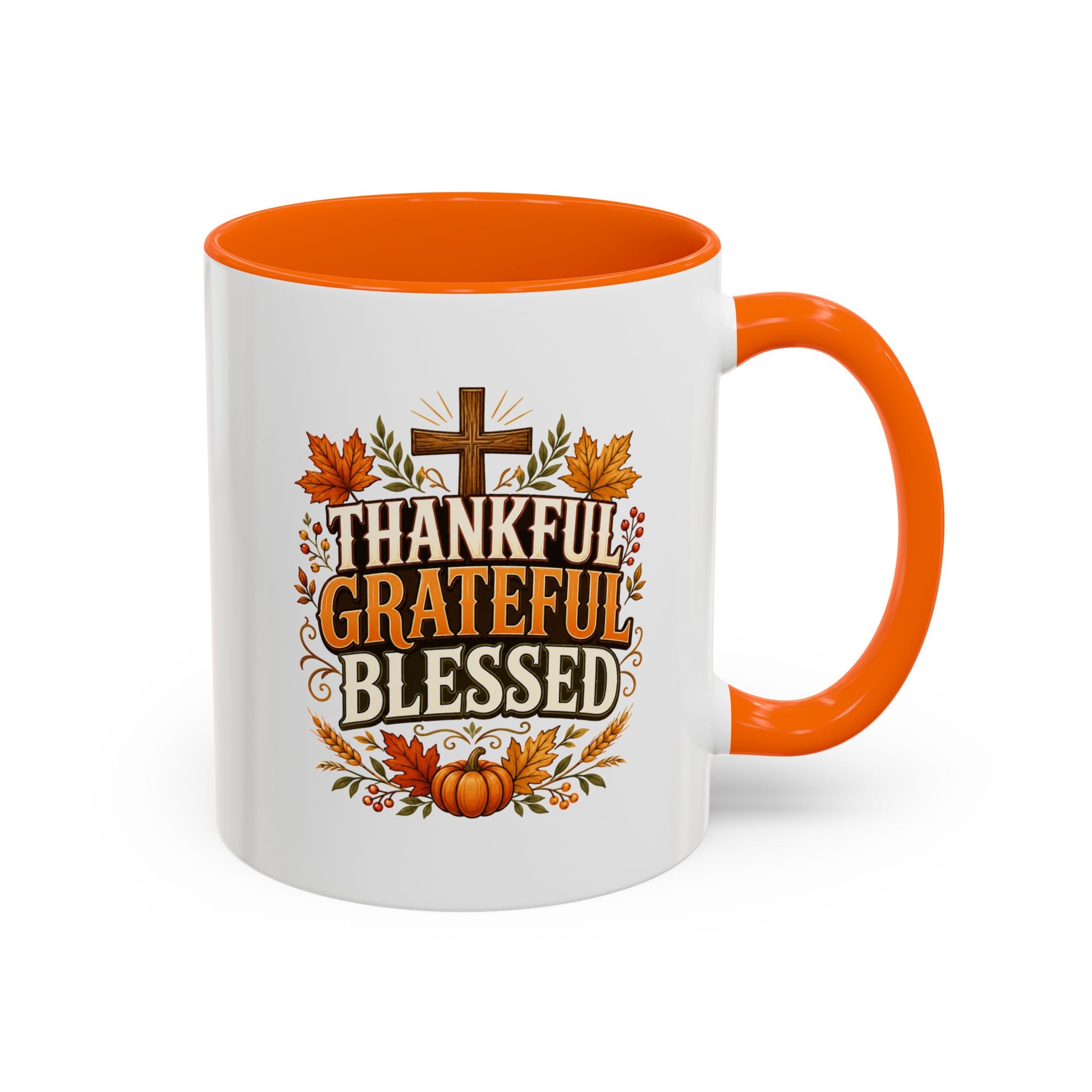 Thanksgiving Mug Thankful Grateful Blessed Coffee Mug