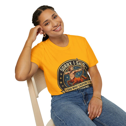 Sagittarius T-Shirt "Sorry I Said What Everyone Else Was Thinking" – Zodiac Archer Graphic Tee