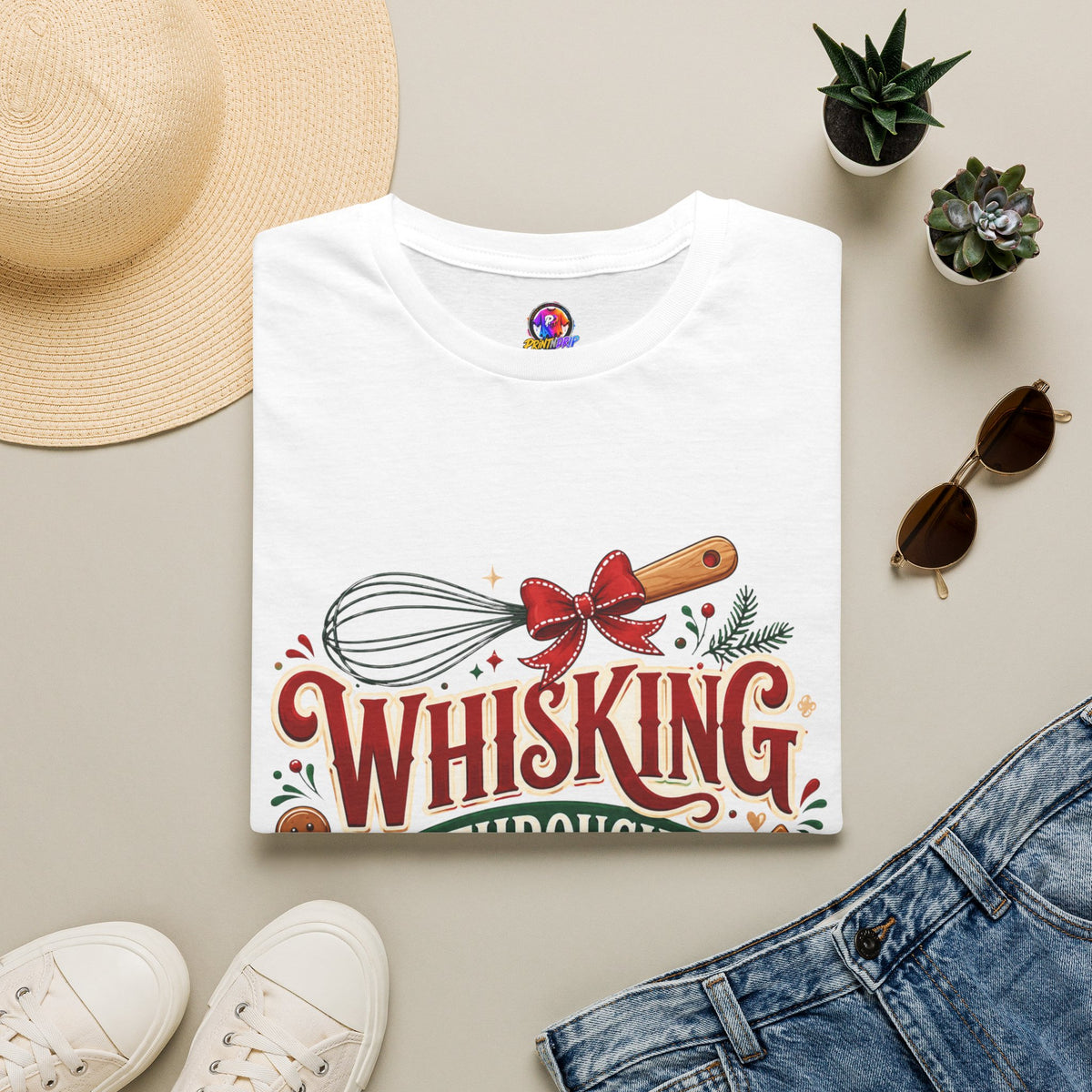 Christmas Baking T‑Shirt — "Whisking Through Christmas" Holiday Tee