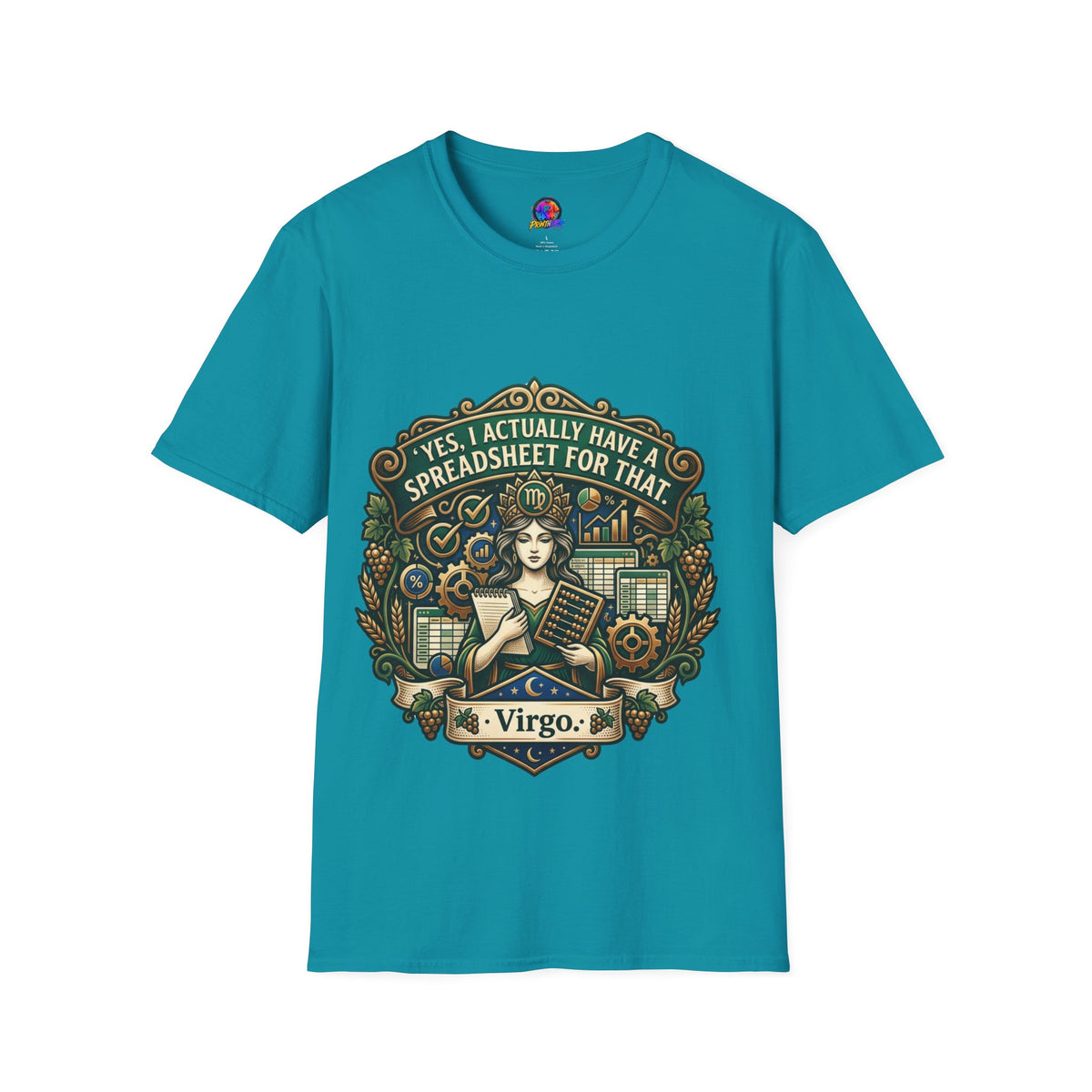 Virgo Zodiac T‑Shirt — "Yes, I Actually Have a Spreadsheet for That"