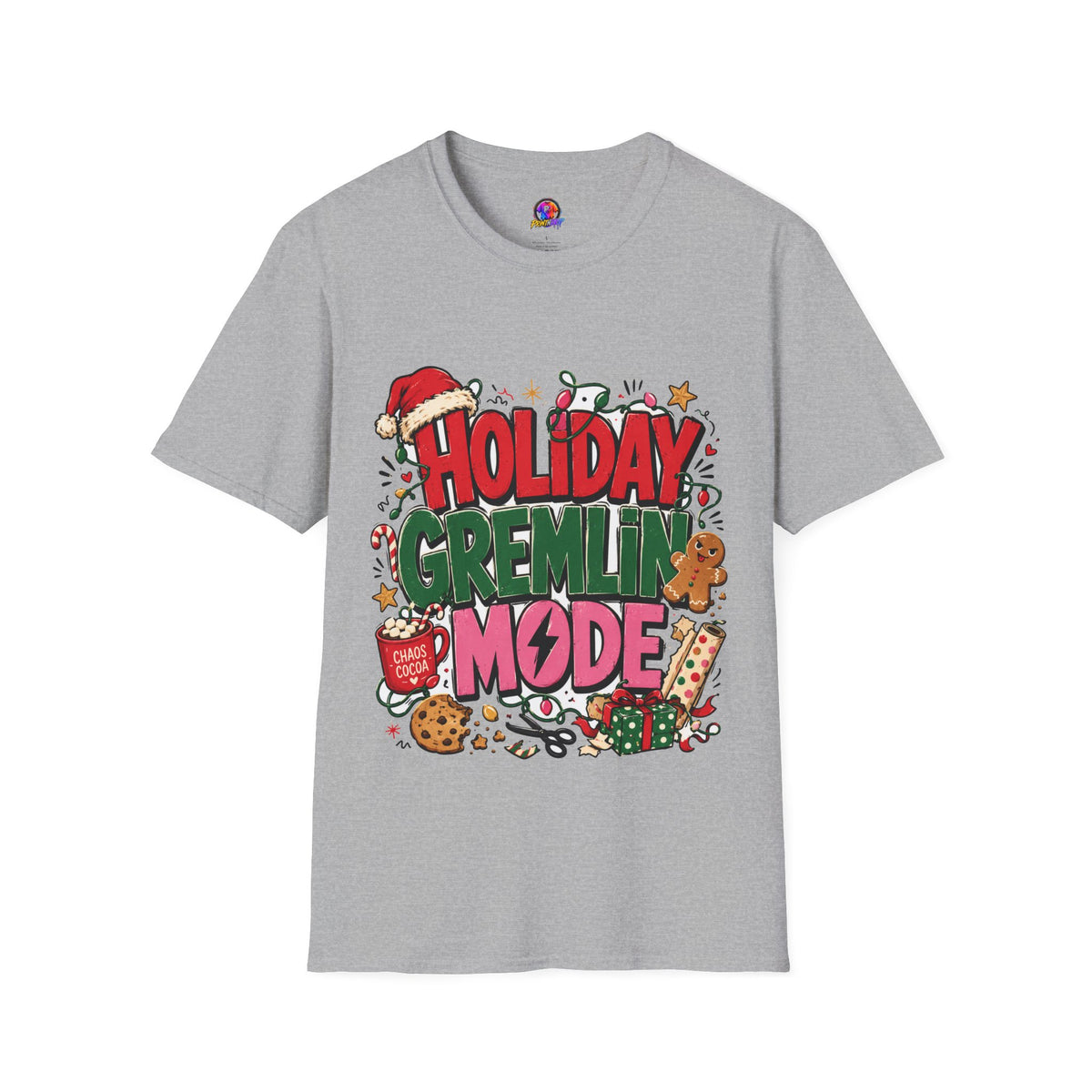 Holiday Gremlin Mode T-Shirt — Christmas Cute Festive Graphic Tee