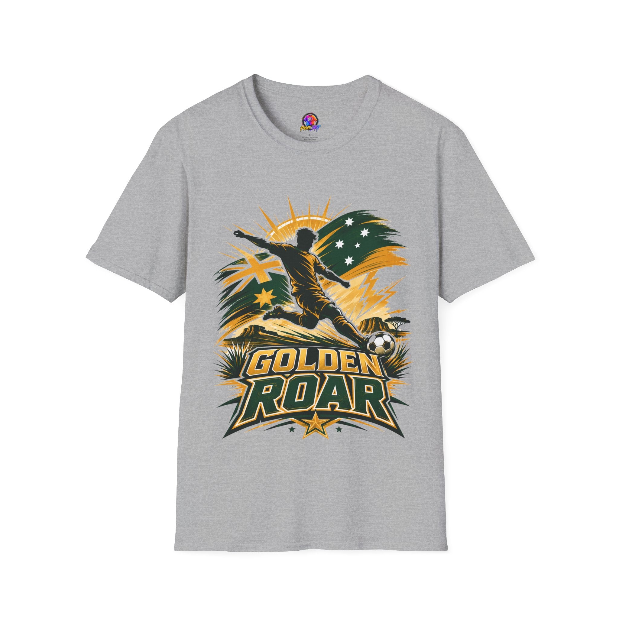 Australia Golden Roar Soccer T-Shirt — Australian Football Fan Tee