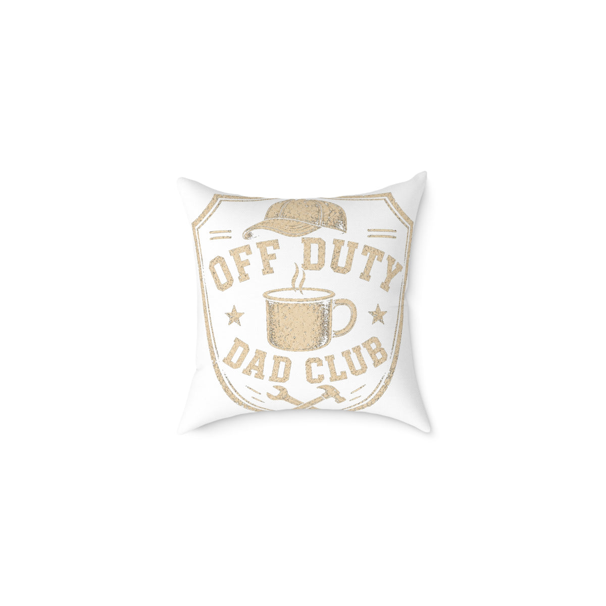 Off Duty Dad Club Throw Pillow  Milo Bailey Dog Dad Mom— Square Poly Canvas Decorative Pillow for Father’s Day