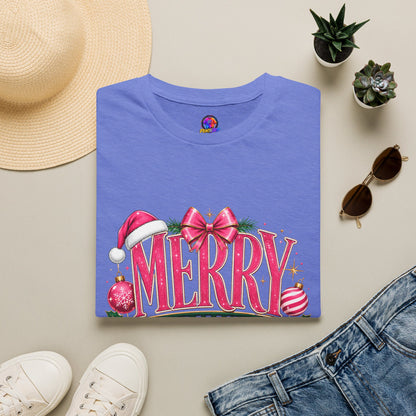 Christmas T-Shirt — "Merry But Make It Pink" Holiday Tee