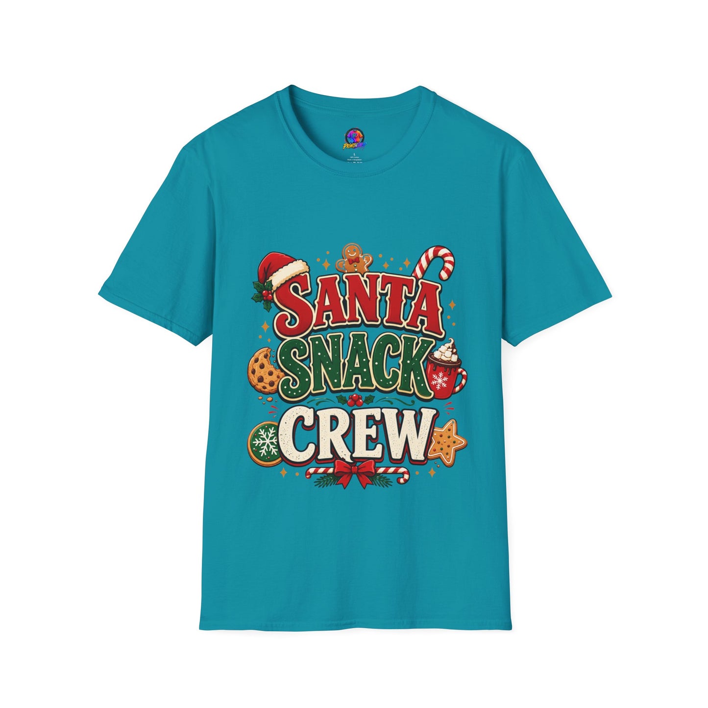 Santa Snack Crew T-Shirt — Christmas Cookie Holiday Tee
