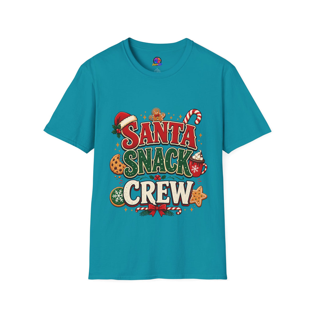 Santa Snack Crew T-Shirt — Christmas Cookie Holiday Tee