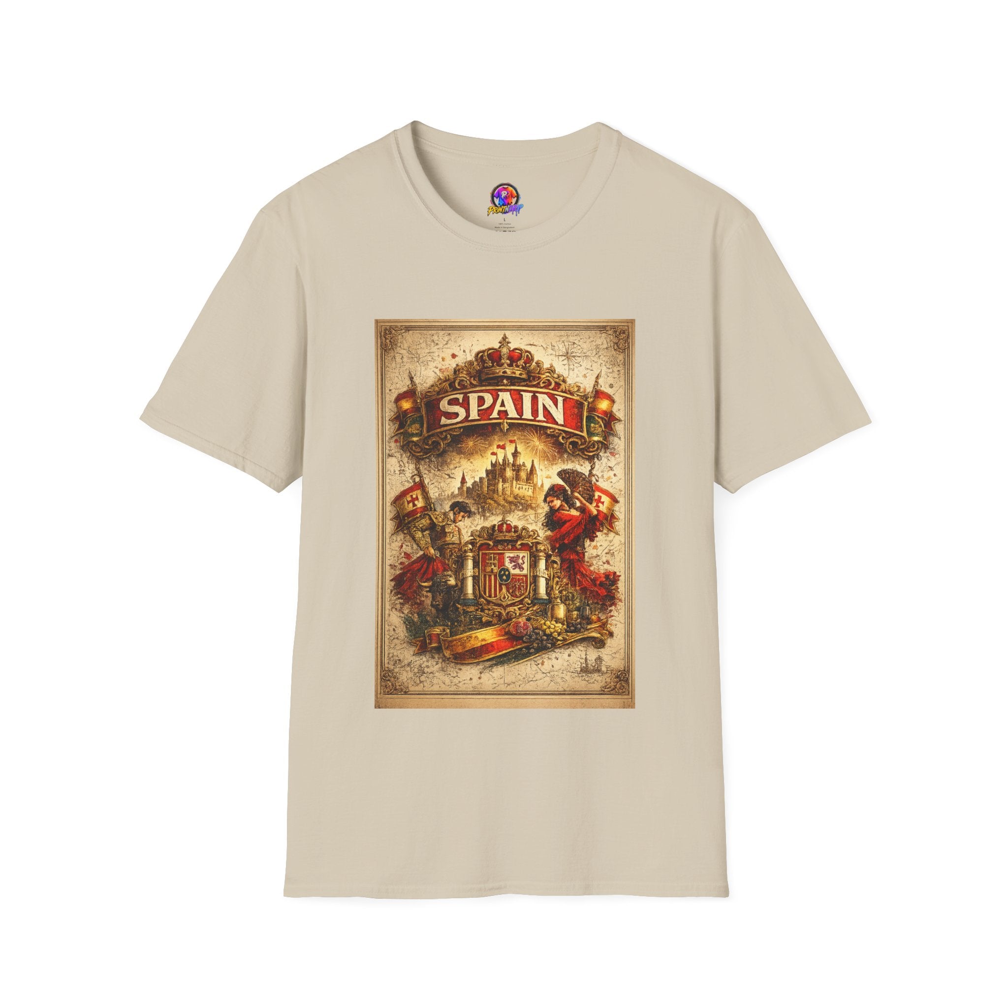 Spain Vintage Travel Graphic T‑Shirt — Retro Spanish Landmark Tee