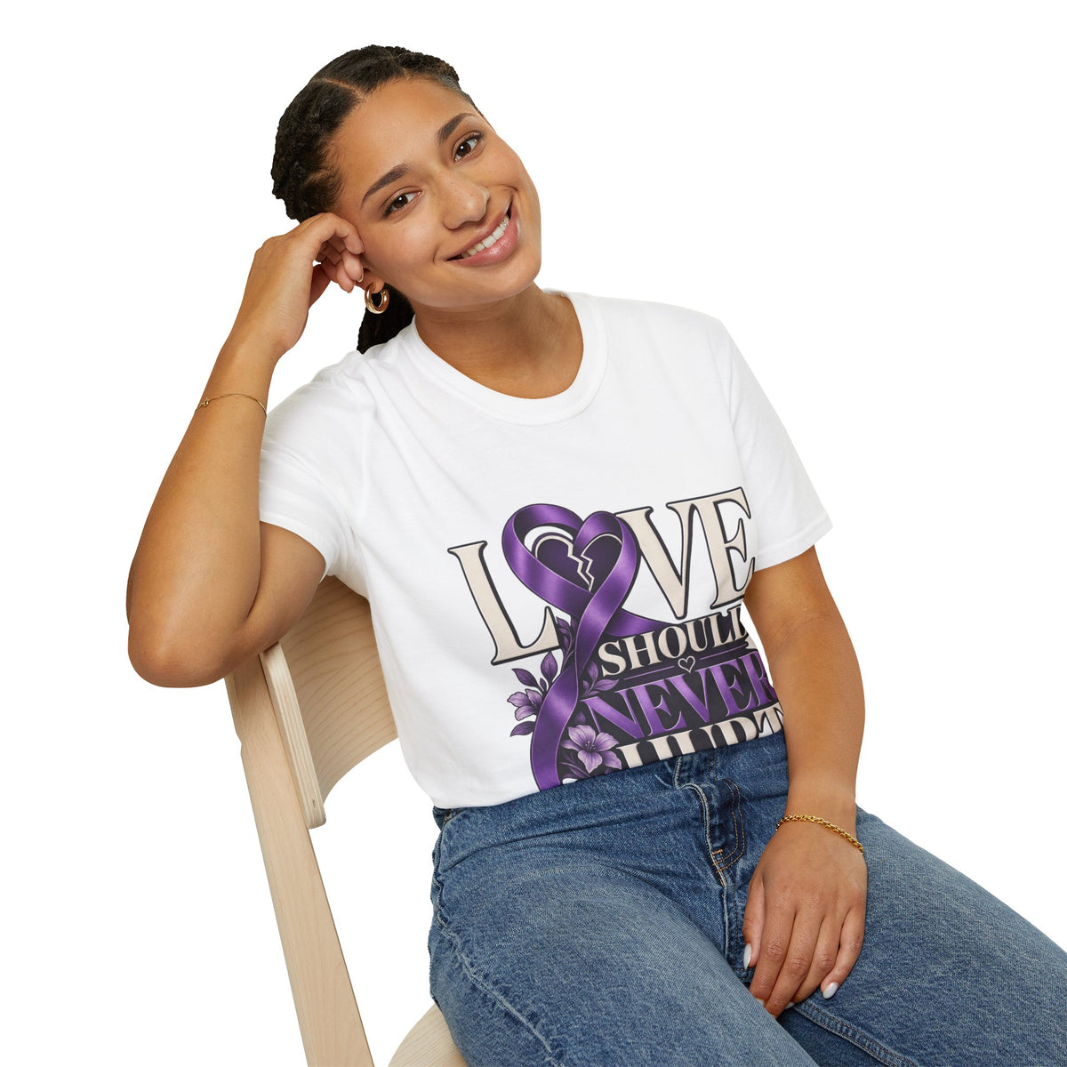 Love Should Never Hurt Domestic Violence Awareness T-Shirt