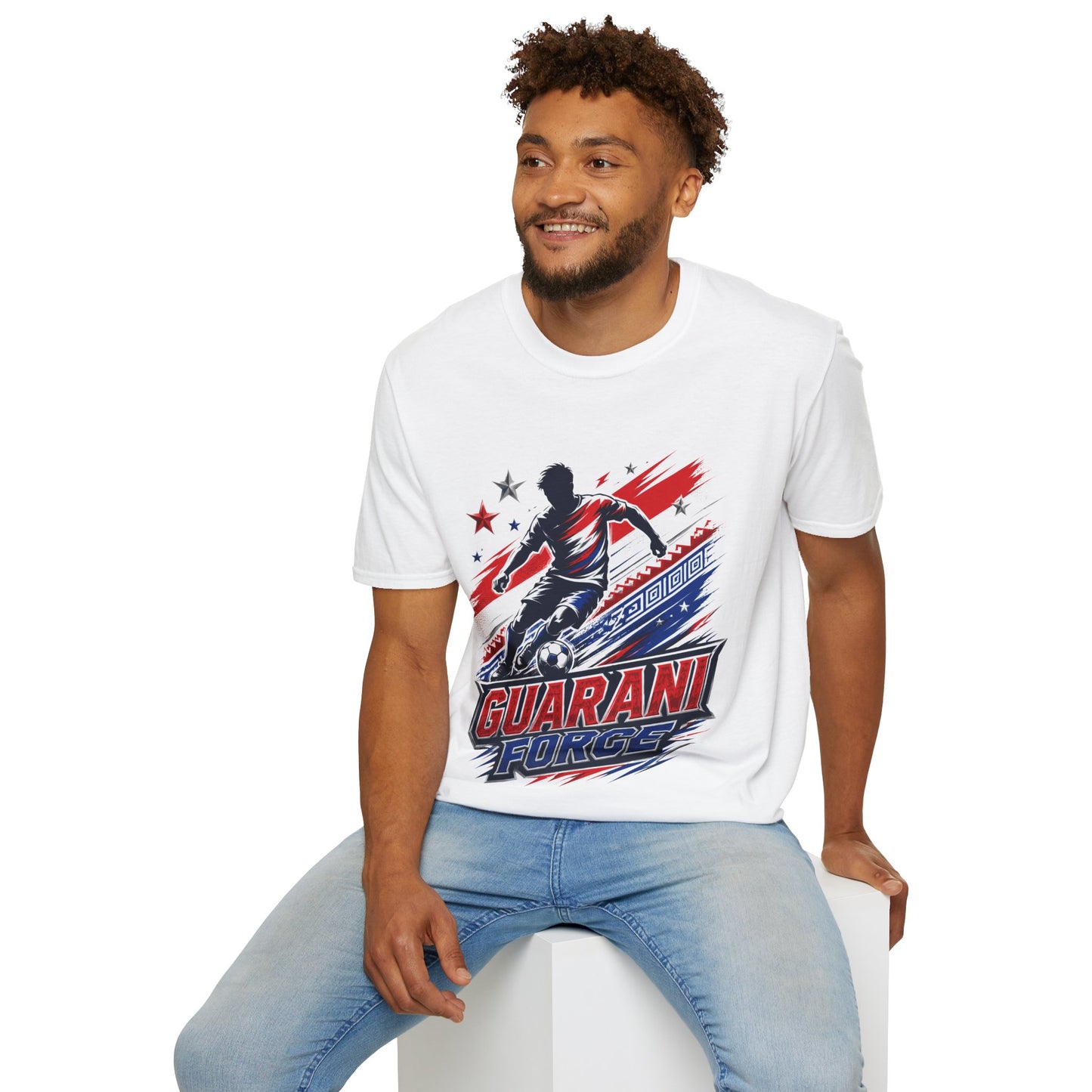 Paraguay Guarani Force Soccer T-Shirt — Red, White & Blue Futbol Fan Tee