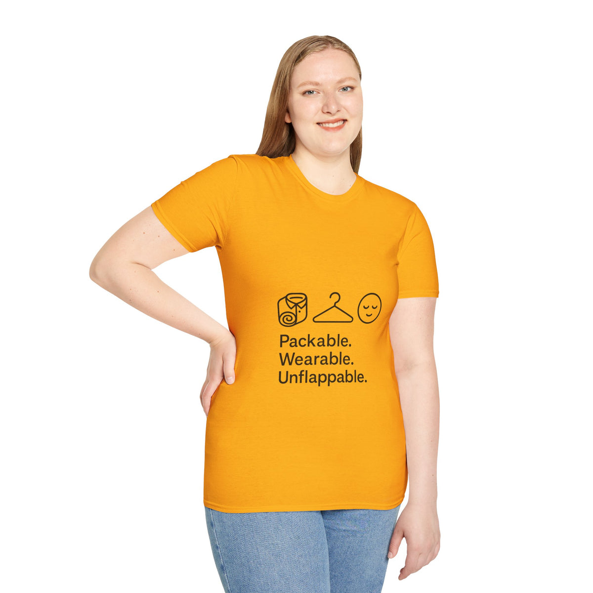 Packable. Wearable. Unflappable. T-Shirt — Minimal Travel Tee - Trending Now - October 2026