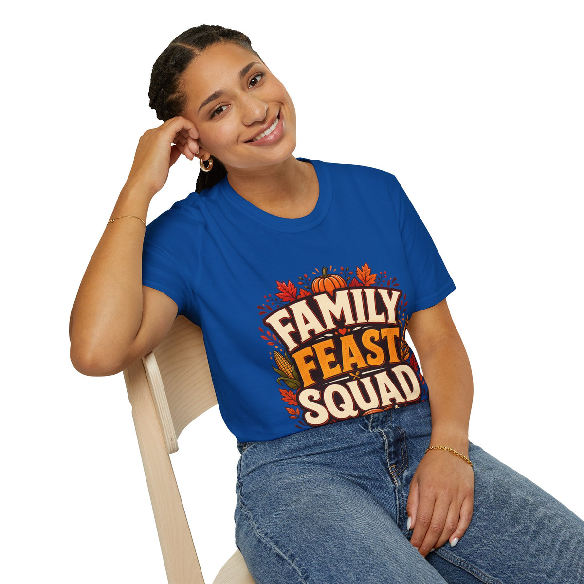 Thanksgiving T-Shirt Family Feast Squad T-Shirt — Thanksgiving Fall Harvest Tee