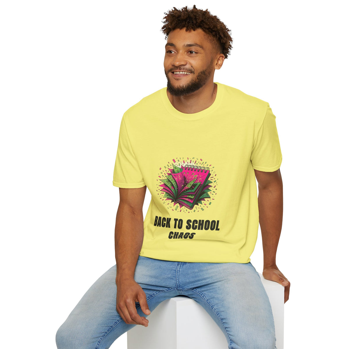 Back to School Chaos T-Shirt — Colorful Notebooks Graphic Tee for Students & Teachers - Trending Now - August 2026