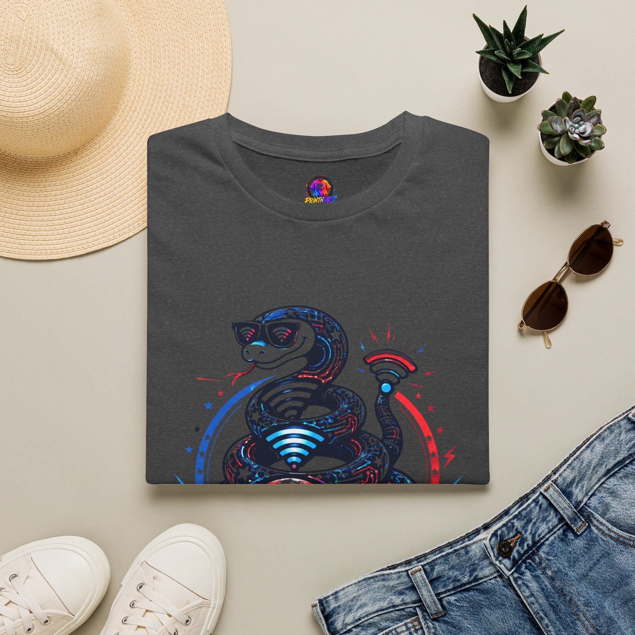 Don’t Tread on My WiFi T-Shirt — Patriotic Gadsden Snake WiFi Tee